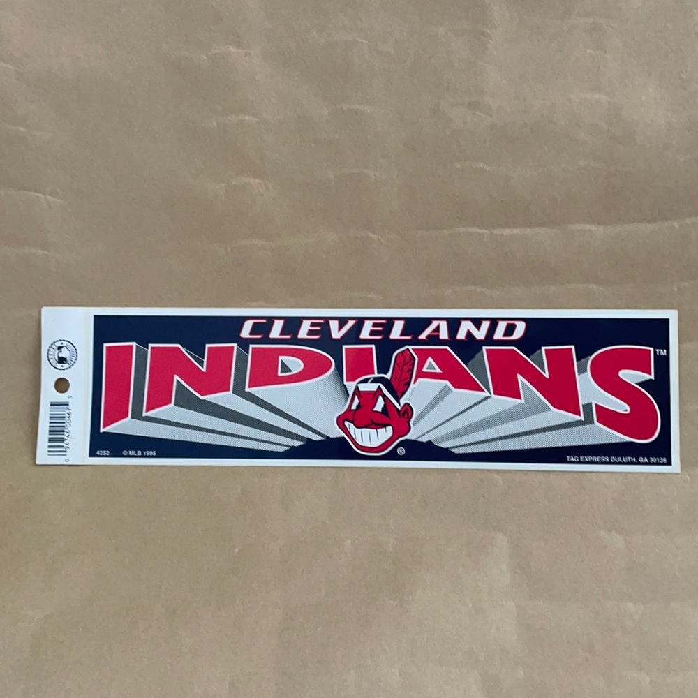 Cleveland Indians Vintage Chief Wahoo Now the Guardians MLB Bumper Sticker 1995